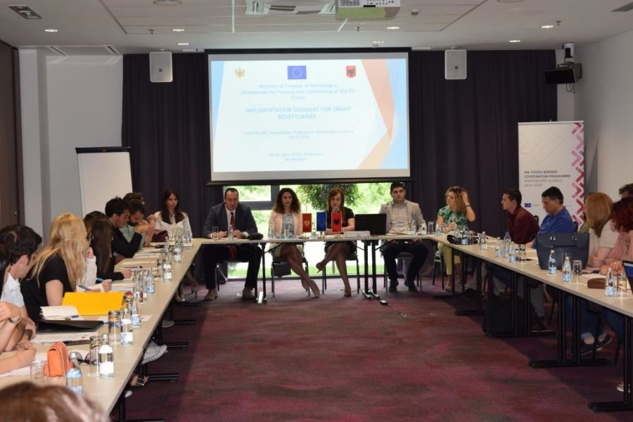 Implementation seminar for grant beneficiaries of the 1st CfP, Podgorica 5 June 2018