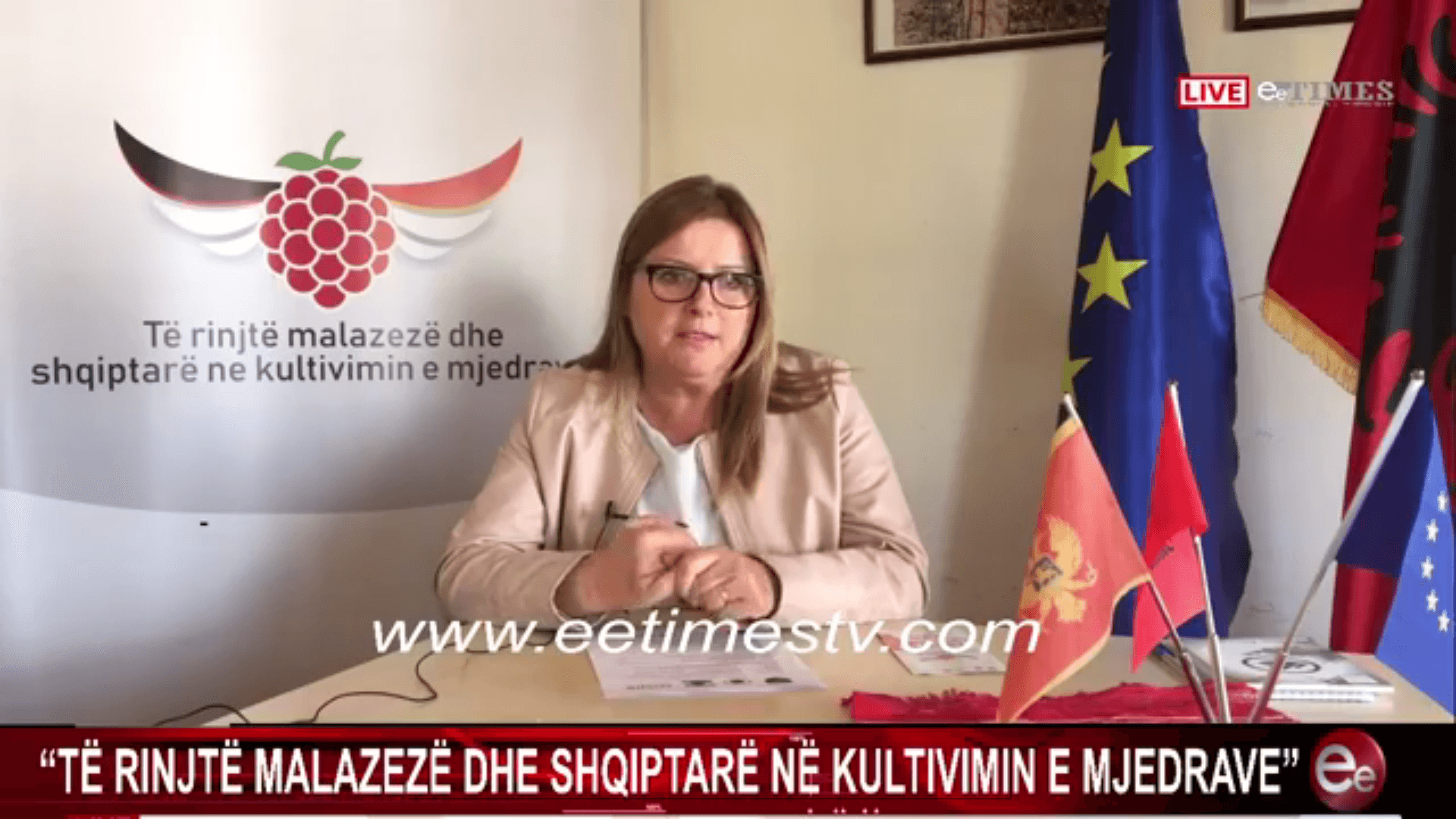 Projekat Mladi Crne Gore i Albanije u zasadima malina promovisan na lokalnoj TV stanici